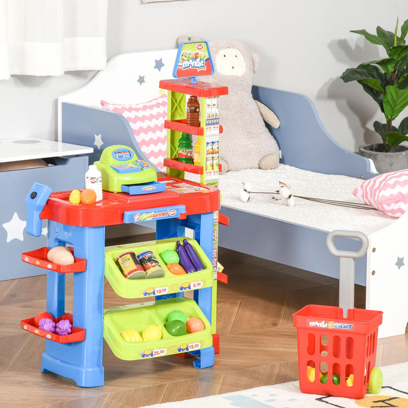Gioco Supermarket per Bambini con Cassa e Accessori
