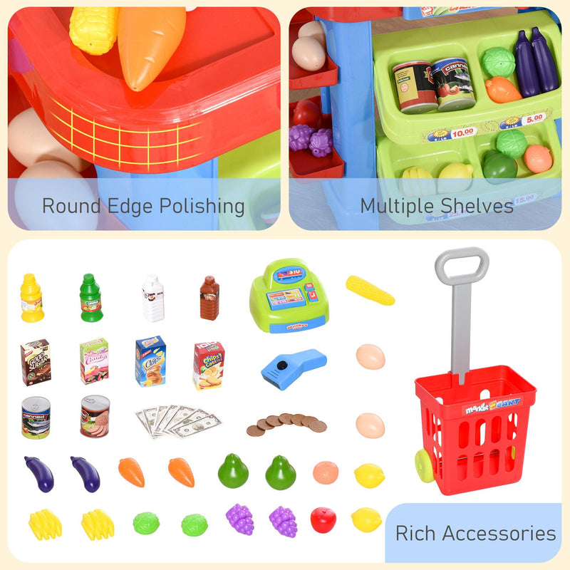 Gioco Supermarket per Bambini con Cassa e Accessori