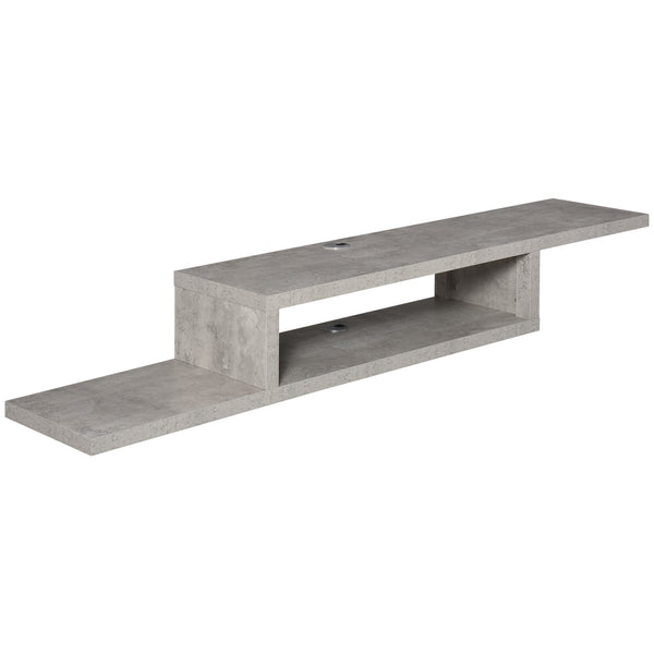Meuble TV suspendu sous meuble TV 152,4x29,8x21 cm en bois gris ciment prezzo