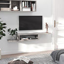 Mobile Sotto TV Sospeso 152,4x29,8x21 cm in Legno Grigio Cemento