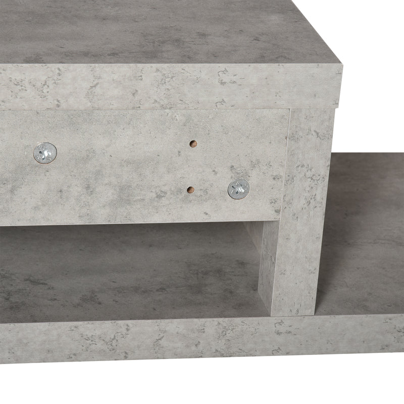 Mobile Sotto TV Sospeso 152,4x29,8x21 cm in Legno Grigio Cemento