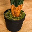 Pianta Artificiale Strelitzia Reginae H155 cm con Vaso Verde e Rosso