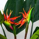 Pianta Artificiale Strelitzia Reginae H155 cm con Vaso Verde e Rosso