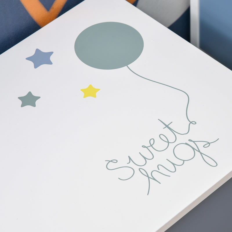 Cassapanca Baule Portagiochi 55x34x35,5 cm IN MDF Blu