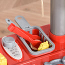 Cucina Giocattolo per Bambini 69X33X88 cm con 50 Accessori Rossa