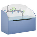 Cassapanca Baule Portagiochi 60x30x50 cm IN MDF Blu