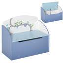 Cassapanca Baule Portagiochi 60x30x50 cm IN MDF Blu