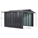 Casetta Box da Giardino in Lamiera per Robot Tagliaerba 88x87x60 cm in Acciaio Nero