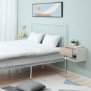 Set 2 Comodini Sospesi 46x30x30 cm in Truciolato Rovere e Bianco