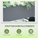 Portapiante Fioriera da Giardino 104x39x80 cm in Metallo Grigio