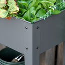 Portapiante Fioriera da Giardino 104x39x80 cm in Metallo Grigio