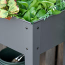 Portapiante Fioriera da Giardino 104x39x80 cm in Metallo Grigio