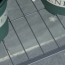 Portapiante Fioriera da Giardino 104x39x80 cm in Metallo Grigio