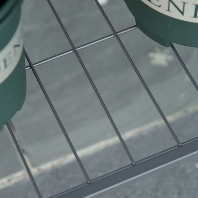 Portapiante Fioriera da Giardino 104x39x80 cm in Metallo Grigio