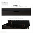 Mobile Scarpiera con Panca Contenitore 80x30x45 cm in Legno Truciolare Noce Scuro