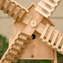Fioriera da Giardino con Mulino 80x44x154 cm in Legno Naturale