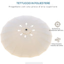 Ombrellone da Giardino Ø2,55m con Manovella Bianco Crema