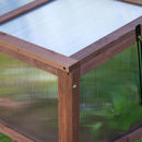 Mini Serra da Giardino 90x50x93 cm in Legno Marrone