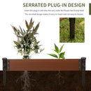 Letto per Orto Fioriera 100x100x15 cm in Plastica Marrone