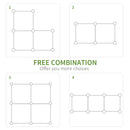 Letto per Orto Fioriera 100x100x15 cm in Plastica Marrone