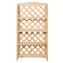 Portapiante Fioriera da Giardino 4 Ripiani 67x33x123 cm in Legno Naturale