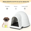 Cuccia per Cani Taglia Piccola 68,2x80x53 cm in Polipropilene Bianco