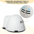 Cuccia per Cani Taglia Piccola 68,2x80x53 cm in Polipropilene Bianco