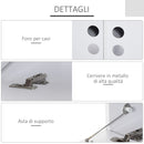 Mobile TV Sospeso 140x32x31 cm in Legno Truciolare Grigio