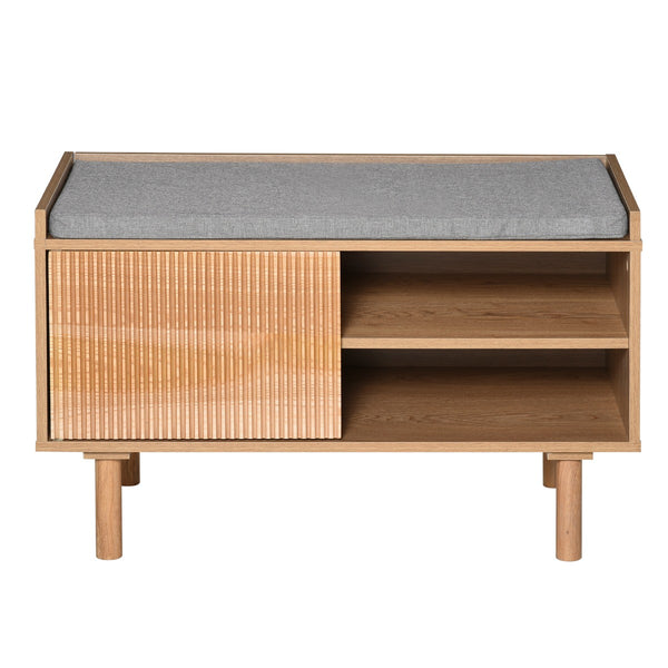 online Meuble à chaussures avec banc 80x40x49,5 cm en aggloméré naturel