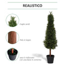 Pianta Artificiale Albero Pino H150 cm con Vaso Verde