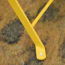 Set Tavolino e 2 Sedie Pieghevoli da Giardino in Metallo Giallo