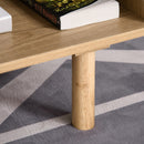 Tavolino Basso con Anta e Cassetto 110x50x41,5 cm in Legno Truciolare Naturale
