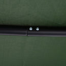 Dondolo 3 Posti da Giardino 172x110x152 cm in Acciaio e Tessuto Verde e Bianco