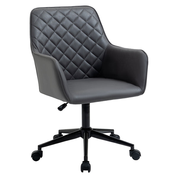 sconto Chaise de bureau opérationnelle en similicuir gris