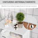 Mobiletto da Bagno 2 Ante 2 Cassetti 60x30x108,8 cm in MDF Bianco