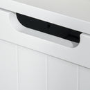 Mobiletto da Bagno 2 Ante 2 Cassetti 60x30x108,8 cm in MDF Bianco