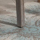 Set 2 Sedie Imbottite 51x64x99,5 cm in Tessuto  Grigio chiaro