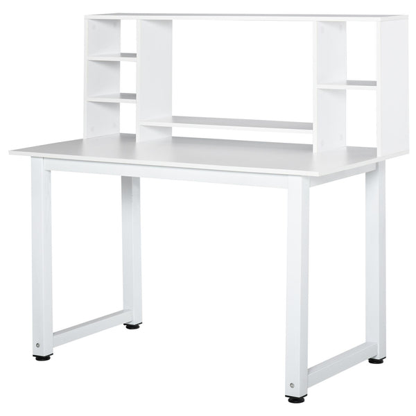 Bureau avec Étagère 120x60x125 cm en Bois Blanc sconto