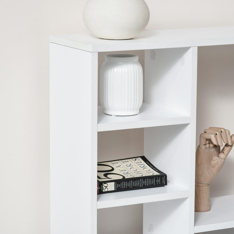 Scrivania con Scaffale 120x60x125 cm in Legno Bianco