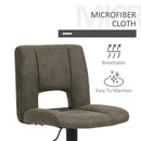 Set 2 Sgabelli Imbottite da Bar 41,5x51x94-115 cm in Tessuto Cachi e Nero