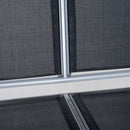 Dondolo 3 Posti da Giardino 170x110x153 cm in Acciaio Nero e Argento