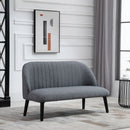 Divano 2 Posti 114x57x70 cm in Tessuto Grigio