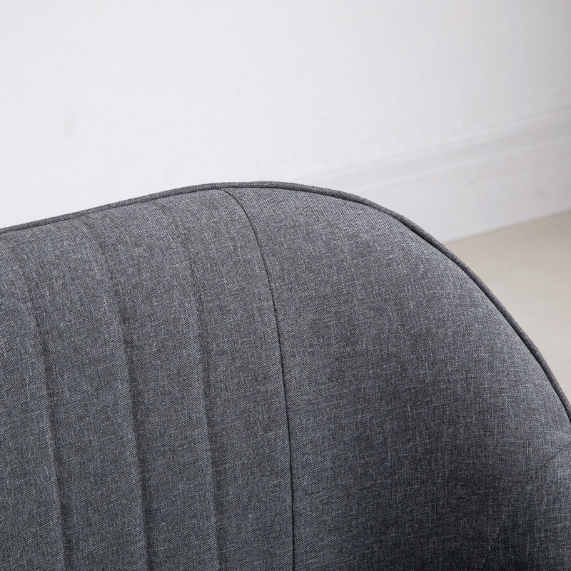 Divano 2 Posti 114x57x70 cm in Tessuto Grigio