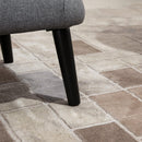 Divano 2 Posti 114x57x70 cm in Tessuto Grigio