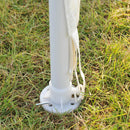 Gazebo da Giardino Pieghevole con Zanzariera 595x295x255 cm in Metallo e Tessuto Bianco