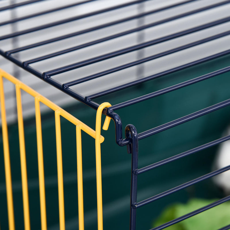 Gabbia per Conigli 2 Ripiani 118x59x102 cm in Filo Metallico Verde