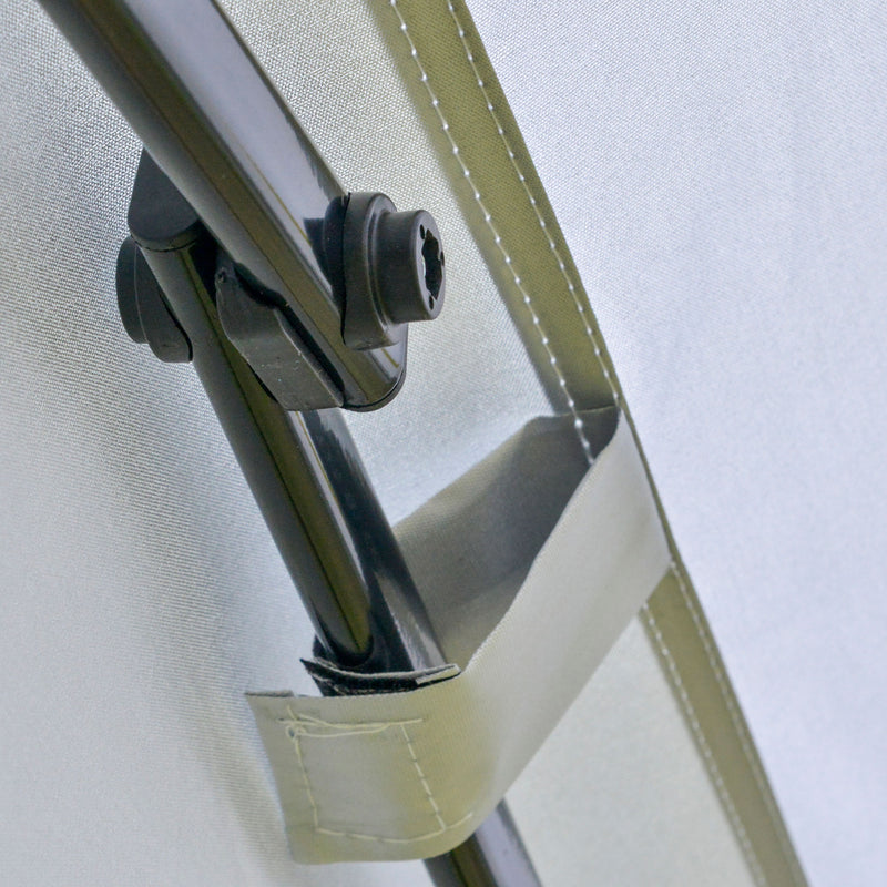 Gazebo da Giardino Pieghevole 3x3m in Tessuto Oxford Bianco