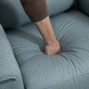 Poltrona Relax Reclinabile Manuale in Tessuto Grigio-Verde