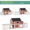 Pollaio Gabbia per Galline da Esterno 290x71x119 cm in Legno 