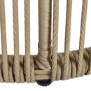 Set Salotto da Giardino Divano Angolare e Tavolino in Rattan Beige e Caffè